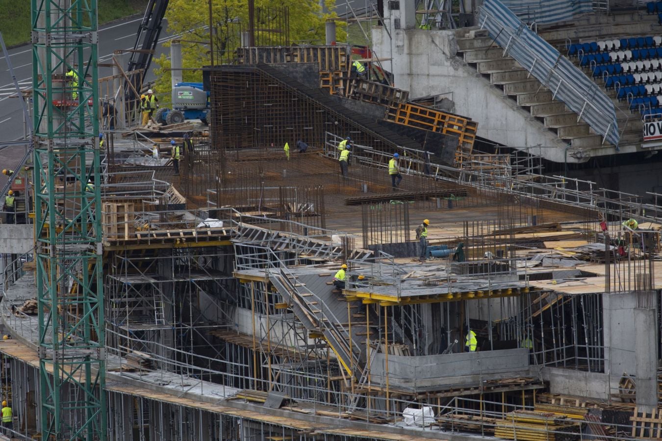 Fotos: Sin fútbol, las obras de Anoeta aceleran