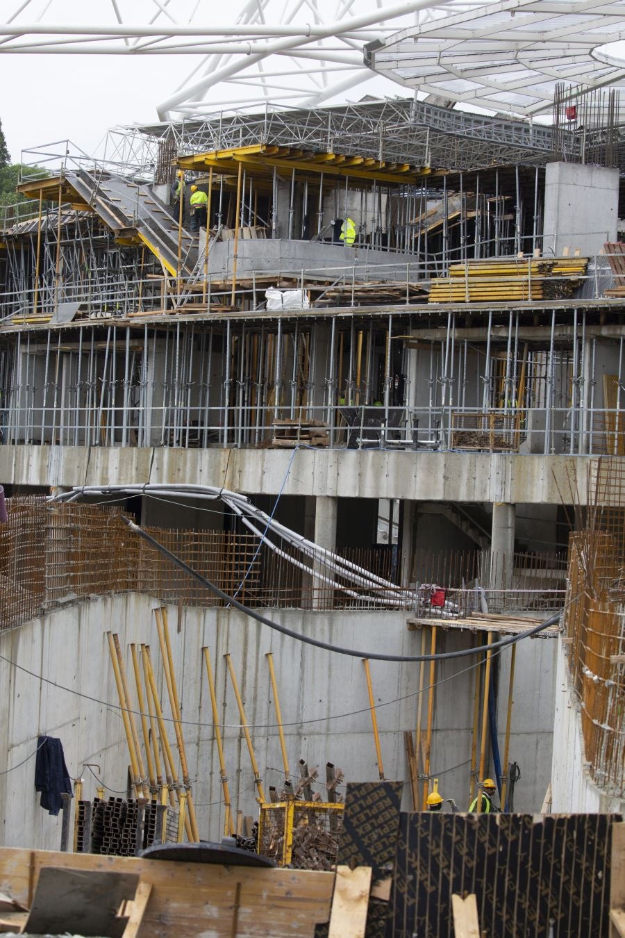 Fotos: Sin fútbol, las obras de Anoeta aceleran