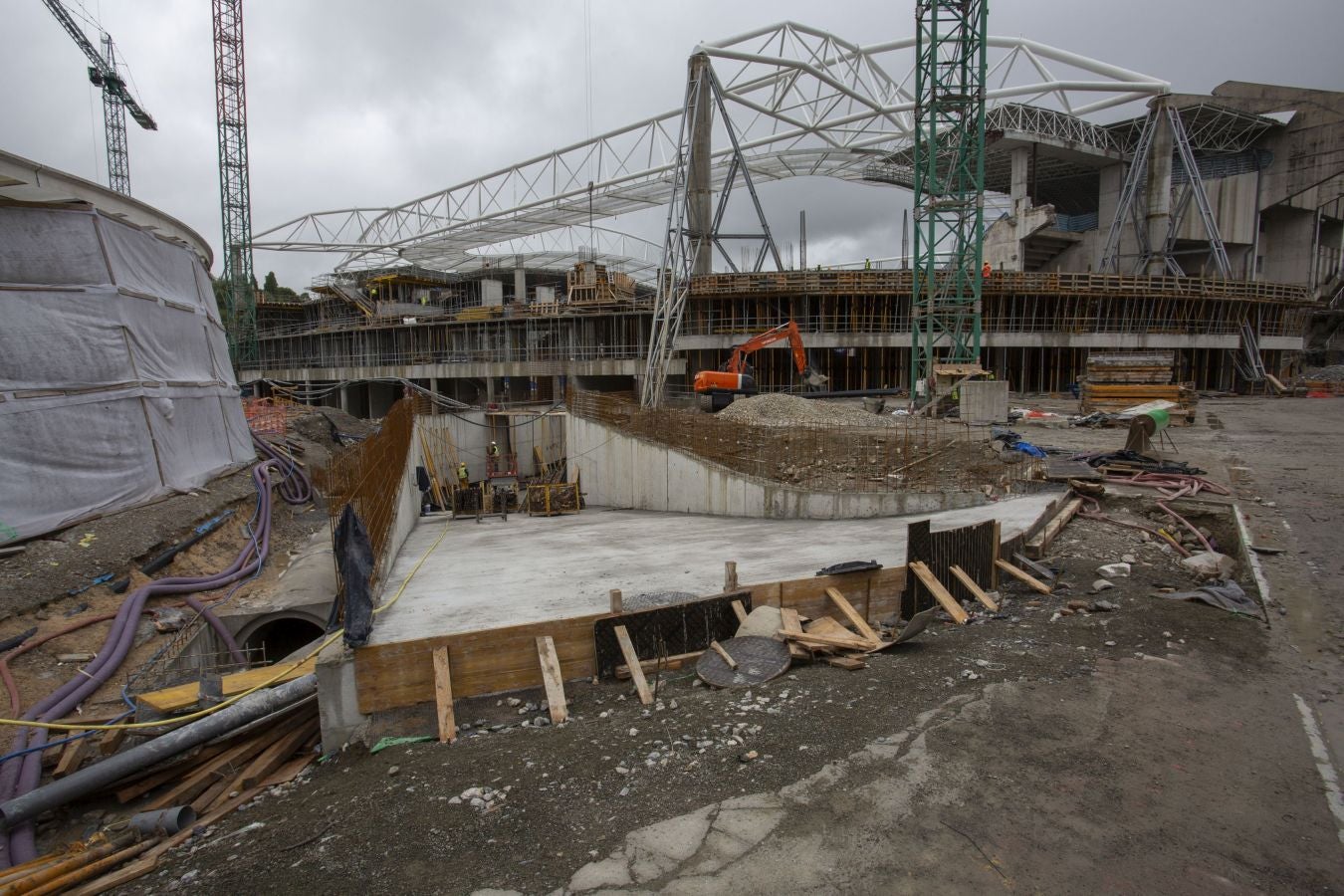 Fotos: Sin fútbol, las obras de Anoeta aceleran