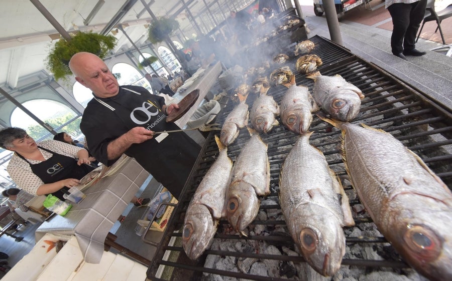 La Feria de Tolosa ha vuelto a la localidad con la SIdra y el Besugo como protagonistas. Así decenas de comensales han podido disfrutar del mejor menú con un tiempo inmejorable.