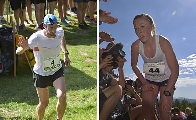 Killian Jornet y Elian Dvergsdal durante la Zegama - Aizkorri 2019
