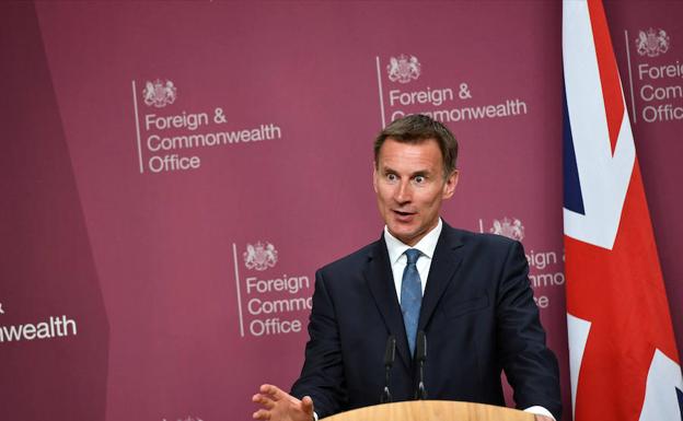 El ministro de Asuntos Exteriores británico, Jeremy Hunt.