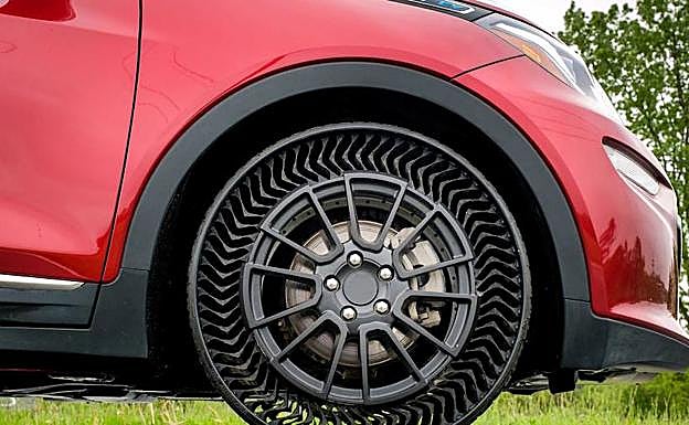 El 'Uptis' montado en un Chevrolet Bolt, sobre el que se está testando. 