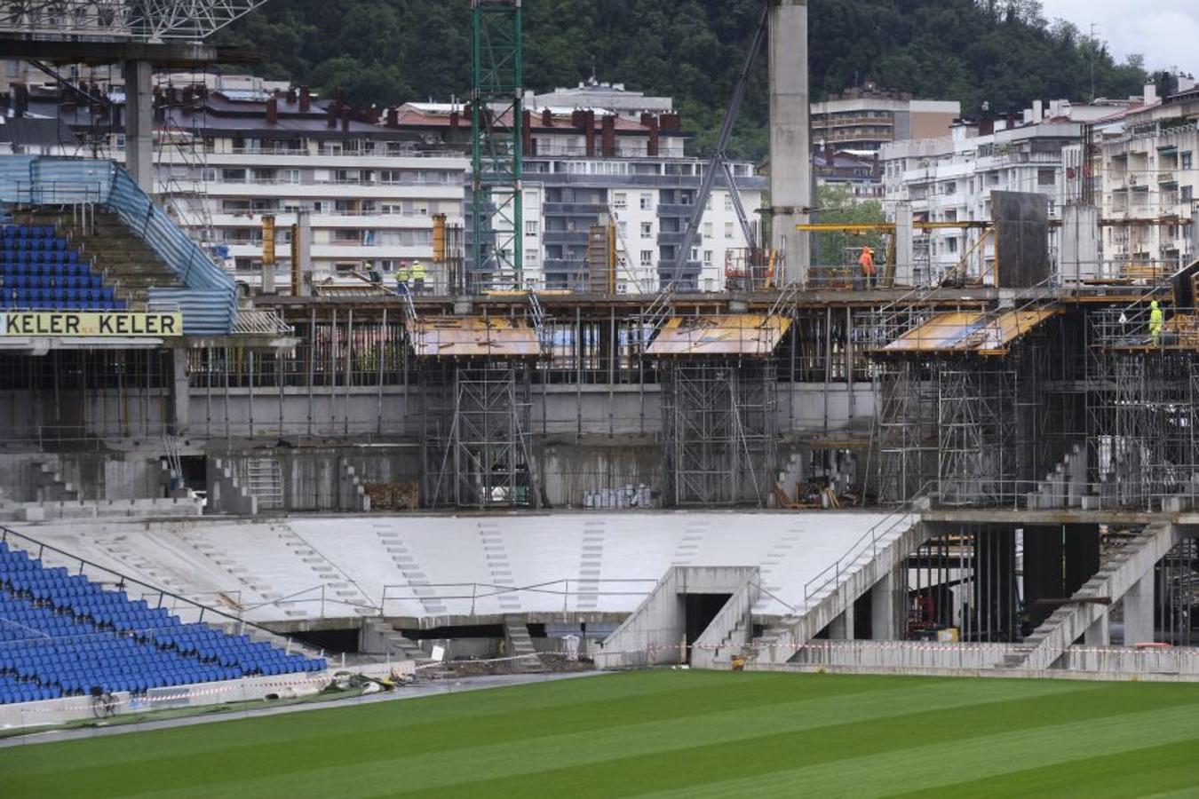 El lugar donde se ubicará la Grada Familiar, enfrente de la de Aitor Zabaleta, se espera que esté listo para el inicio de la próxima temporada