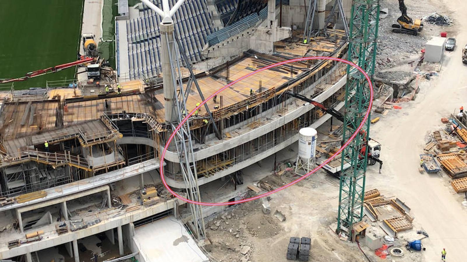 El lugar donde se ubicará la Grada Familiar, enfrente de la de Aitor Zabaleta, se espera que esté listo para el inicio de la próxima temporada