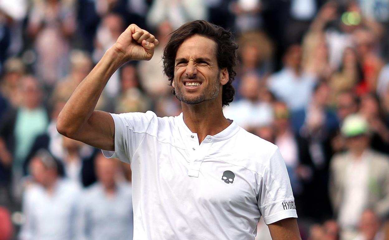 Feliciano López tras disputar un partido de dobles con Andy Murray en Queens