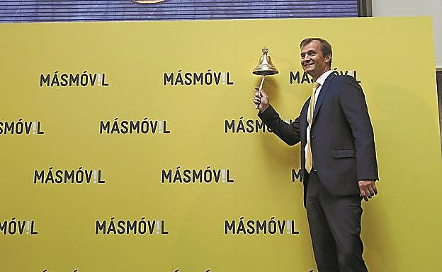 Meinrad Spenger durante el acto de salida al Mercado Continuo, el 14 de julio de 2017. 