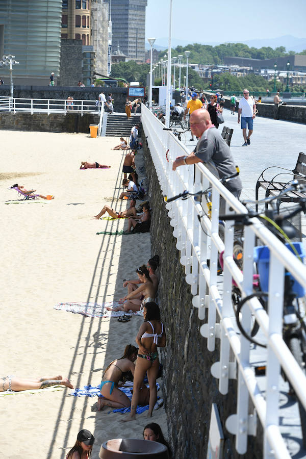 Fotos: La ola de calor en Gipuzkoa, en imáganes