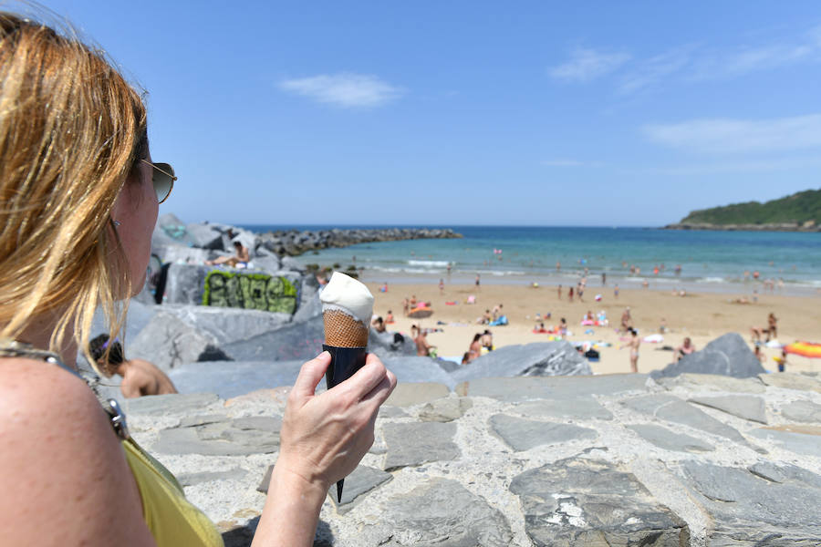 Fotos: La ola de calor en Gipuzkoa, en imáganes