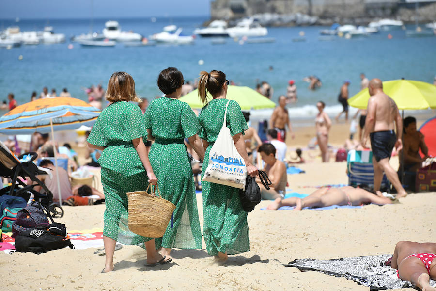 Fotos: La ola de calor en Gipuzkoa, en imáganes
