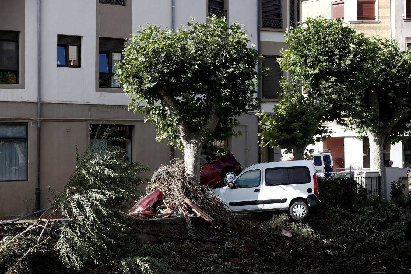 Fotos: Inundaciones y graves daños en Tafalla, Olite y Pueyo por las intensas lluvias