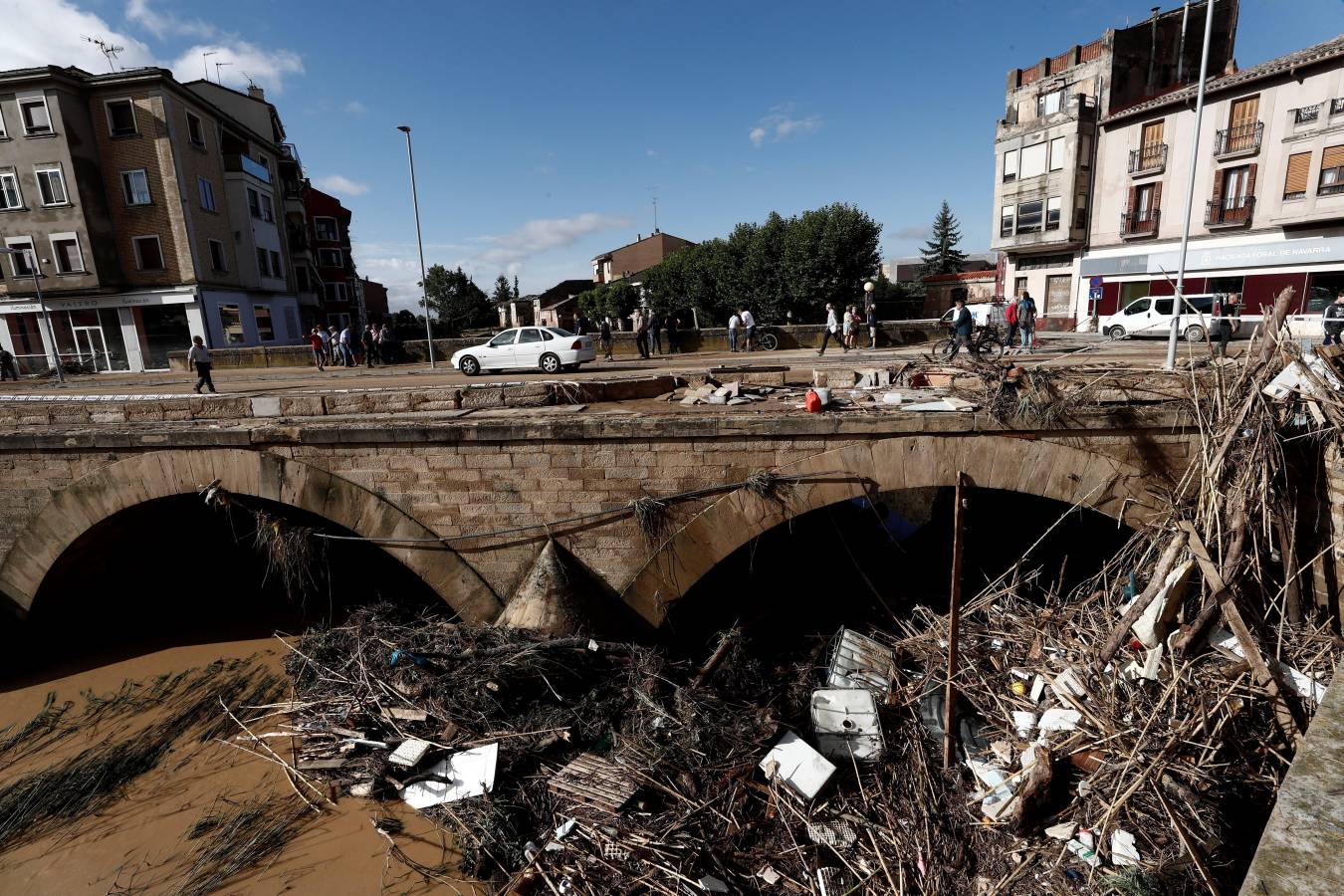 Fotos: Inundaciones y graves daños en Tafalla, Olite y Pueyo por las intensas lluvias