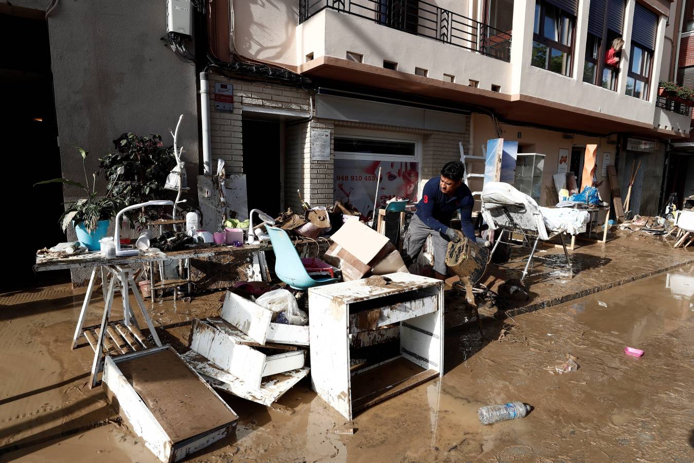 Fotos: Inundaciones y graves daños en Tafalla, Olite y Pueyo por las intensas lluvias