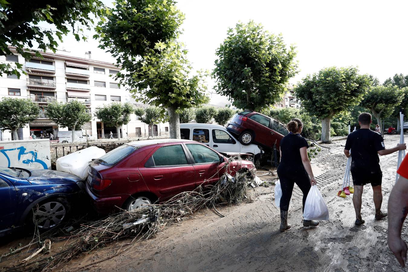 Fotos: Inundaciones y graves daños en Tafalla, Olite y Pueyo por las intensas lluvias