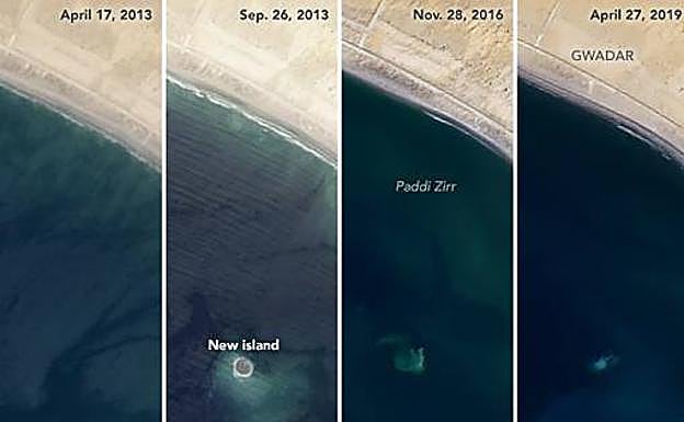 Evolución de la isla Zalzala Koh. 