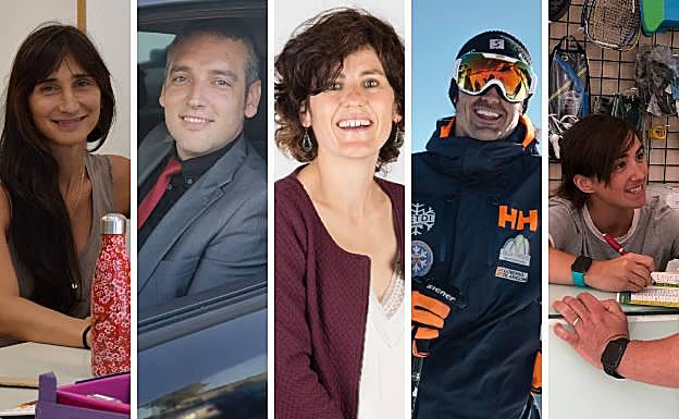 Izarne Iglesias, en la recepción del polideportivo Usabal de Tolosa, donde trabaja.