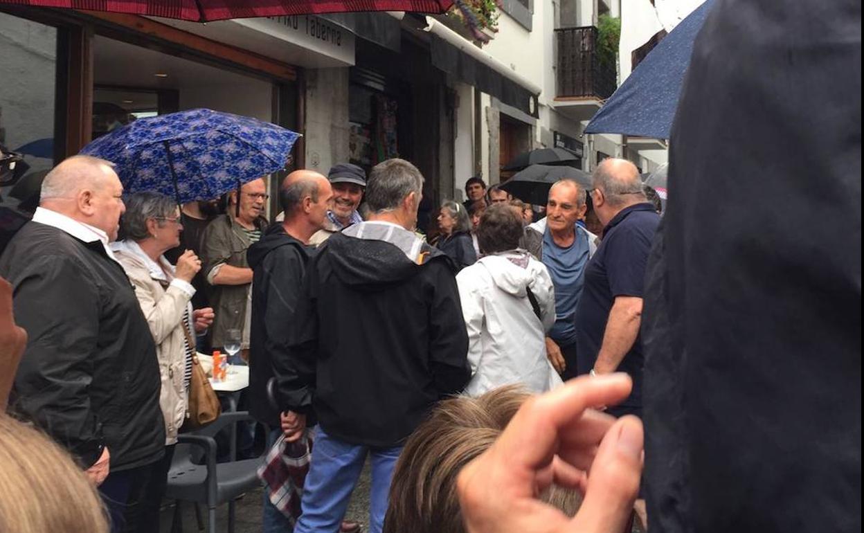 Recibimiento a 'Baldo', en Hernani. 