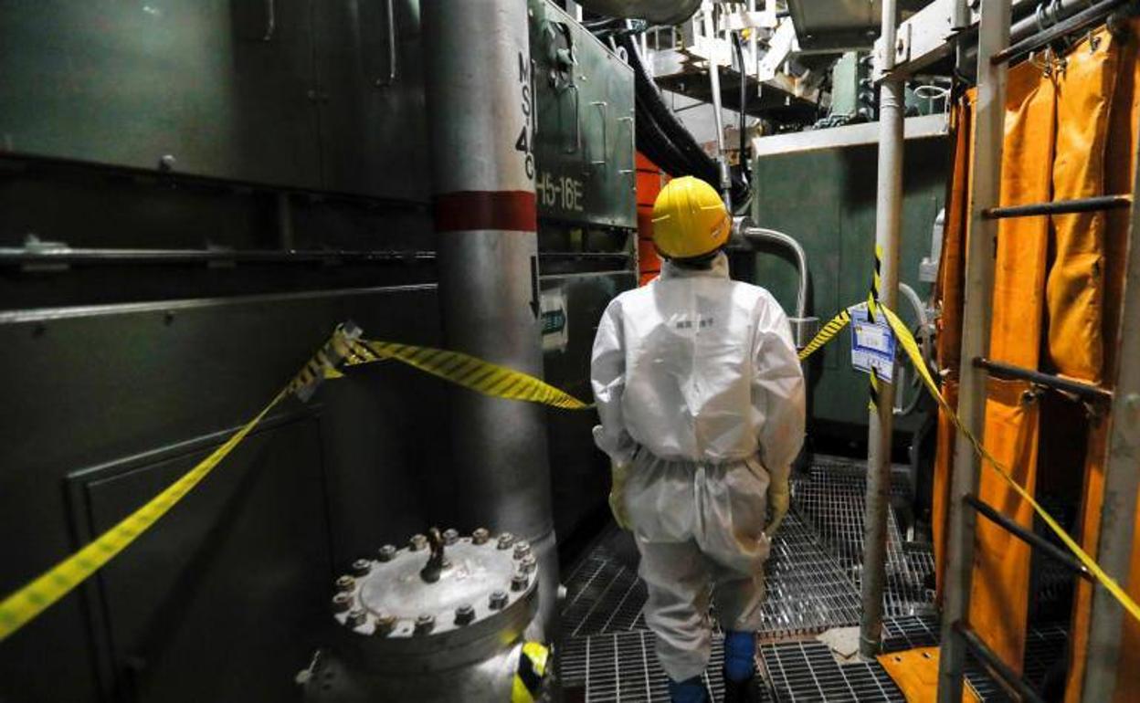 Interior de la planta de reprocesamiento nuclear Mayak.