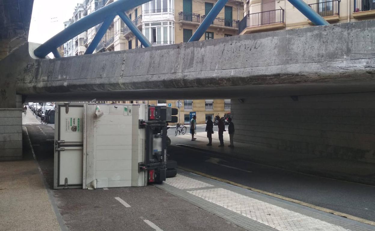 Estado en el que ha quedado la camioneta.