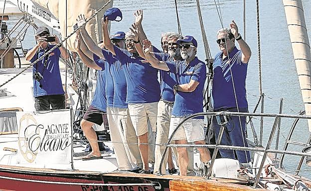 Imagen principal - Aficionados a la historia emulan el viaje de Elcano