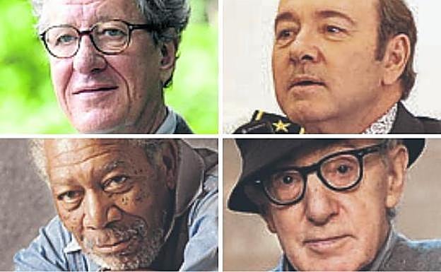 Geoffrey Rush, Kevin Spacey, Morgan Freeman y Woody Allen son algunos de los personajes famosos acusados. 