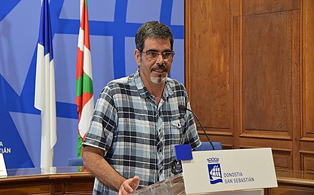 El alcalde, durante la presentación del balance de la Semana Grande.