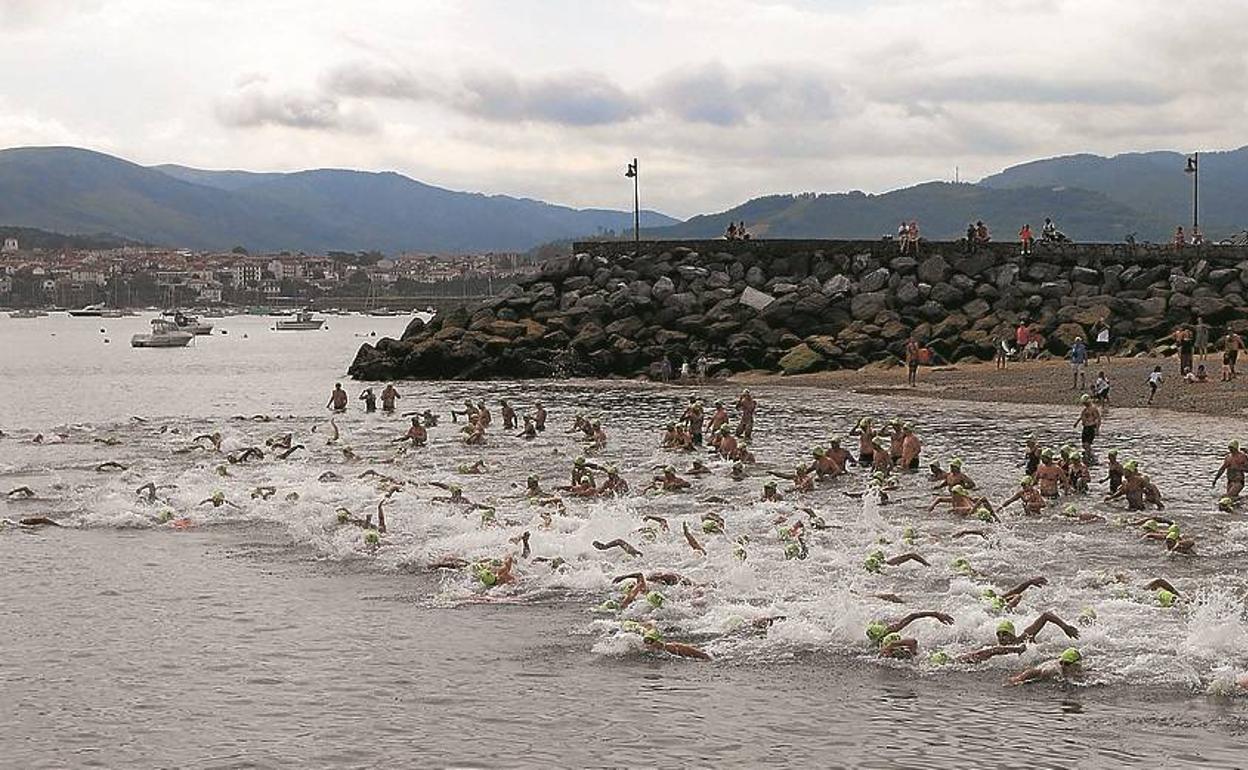 Cerca de 240 nadadores participaron en la prueba larga. 