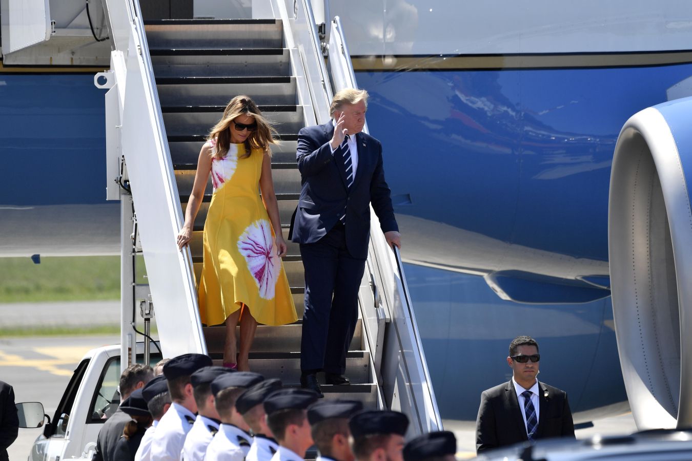 Donald y Melania Trump han llegado este sábado a Francia. 