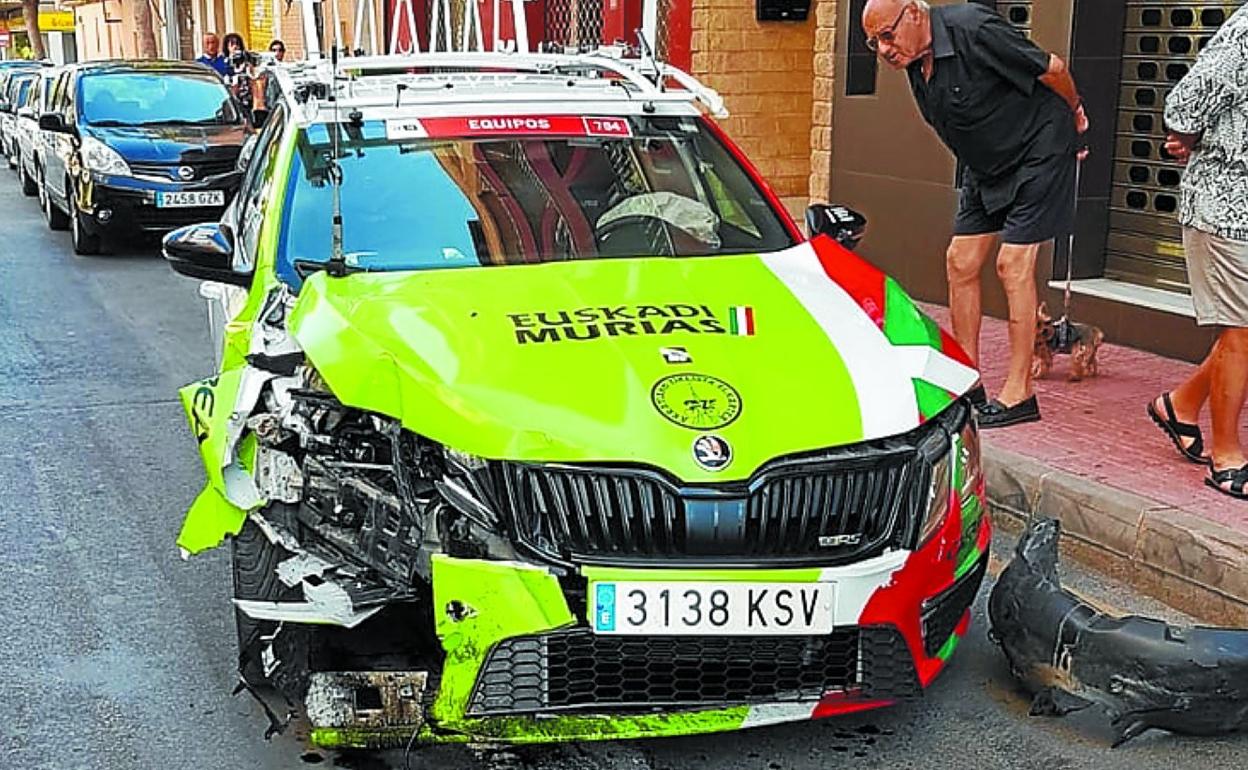 Espectacular accidente del coche del Murias