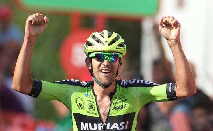 El ciclista urnietarra del Euskadi-Murias se ha llevado la etapa de la Vuelta a España, logrando la primera victoria como profesional. 
