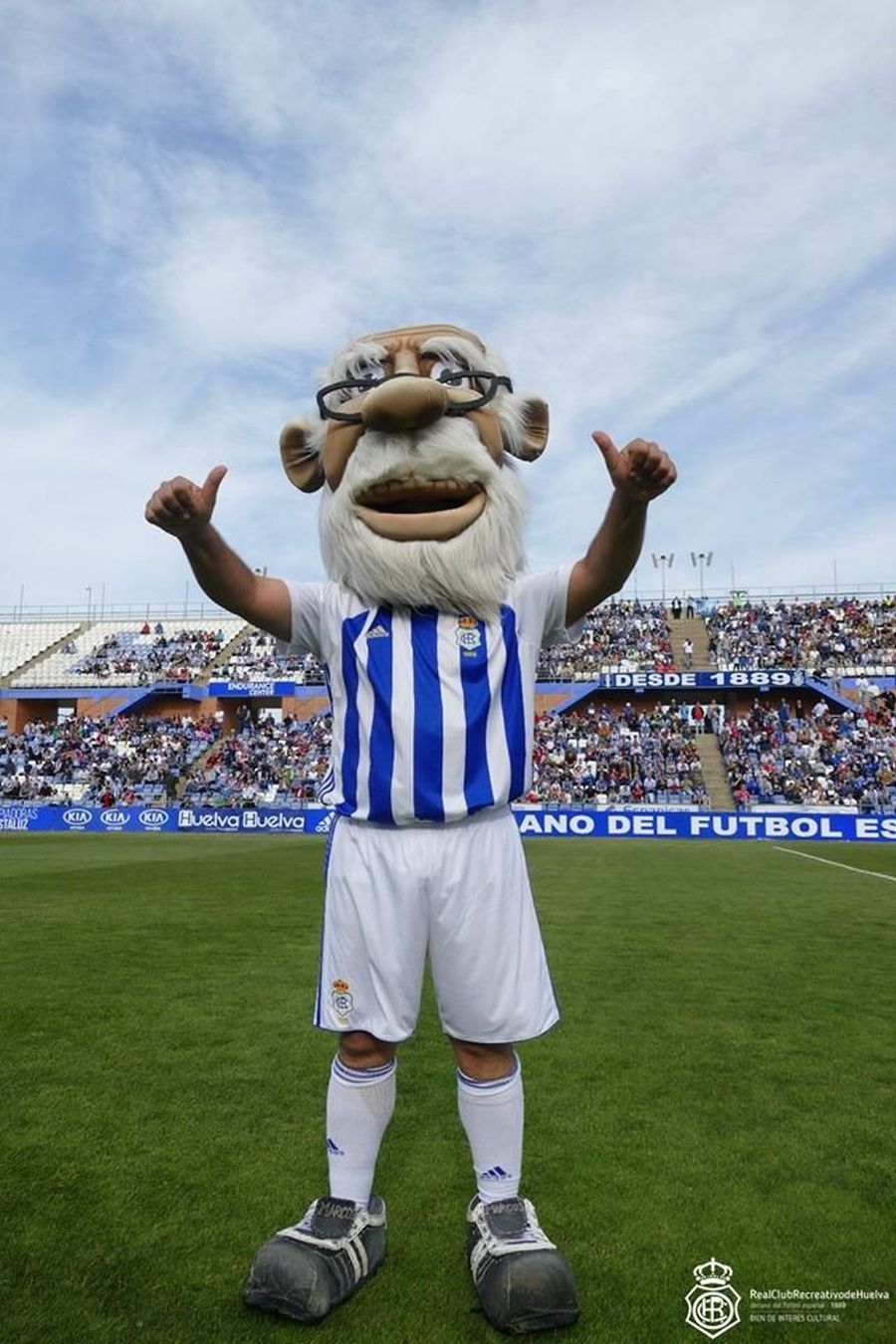 'El abuelo' es la mascota del Recreativo de Huelva, el club más antiguo de España.