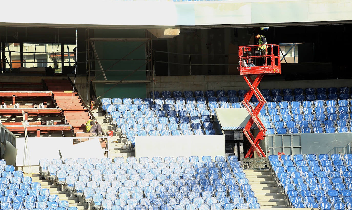 El estadio prácticamente está listo para acoger su estreno con todas las gradas completas en el Real Sociedad - Atlético de Madrid del próximo sábado 14