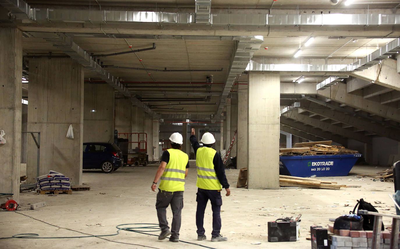 El estadio prácticamente está listo para acoger su estreno con todas las gradas completas en el Real Sociedad - Atlético de Madrid del próximo sábado 14