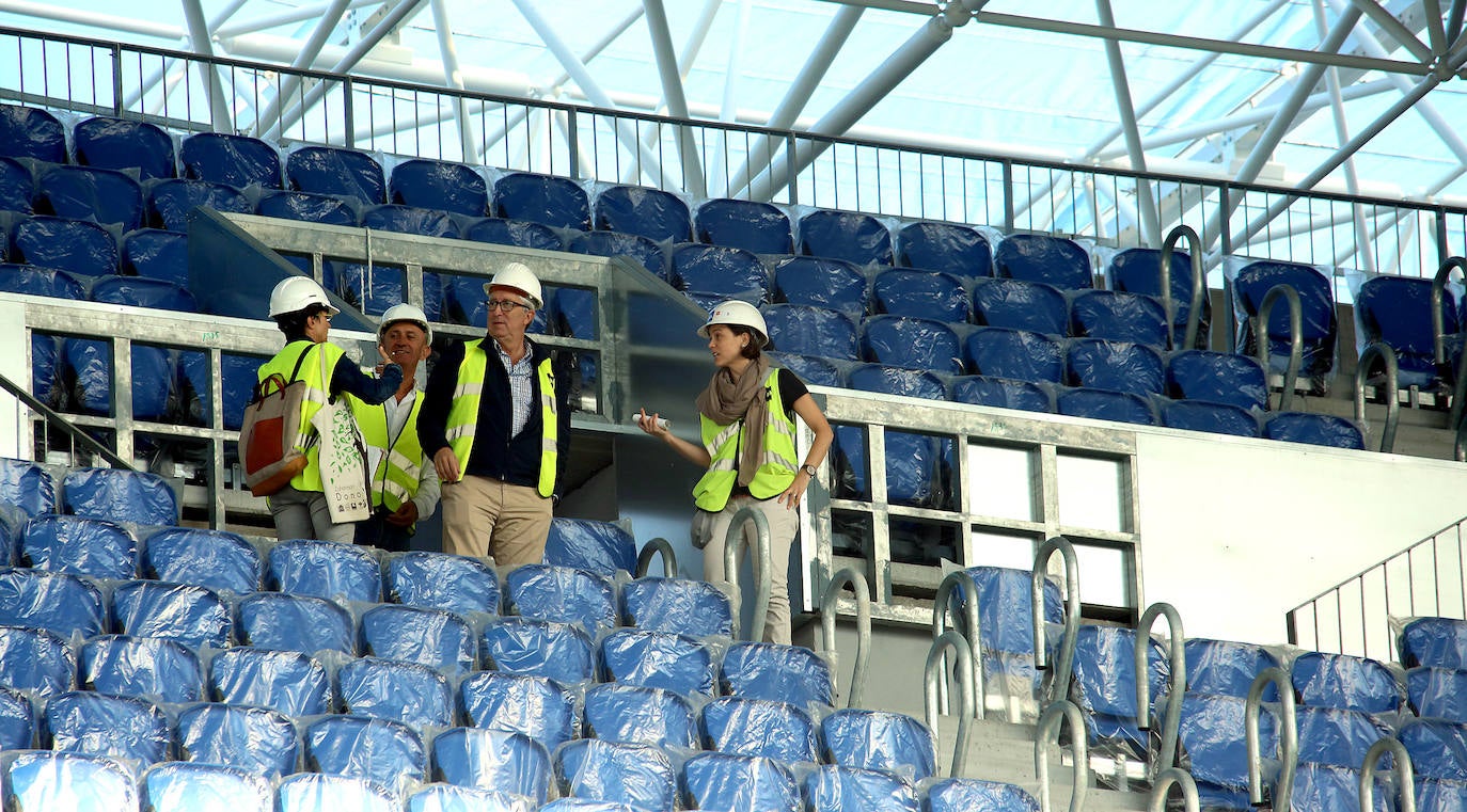 El estadio prácticamente está listo para acoger su estreno con todas las gradas completas en el Real Sociedad - Atlético de Madrid del próximo sábado 14