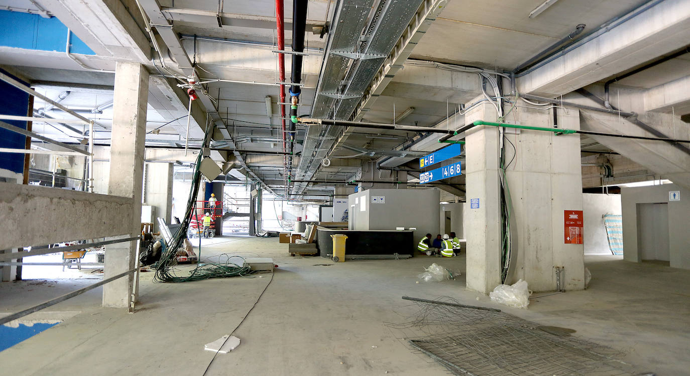 El estadio prácticamente está listo para acoger su estreno con todas las gradas completas en el Real Sociedad - Atlético de Madrid del próximo sábado 14