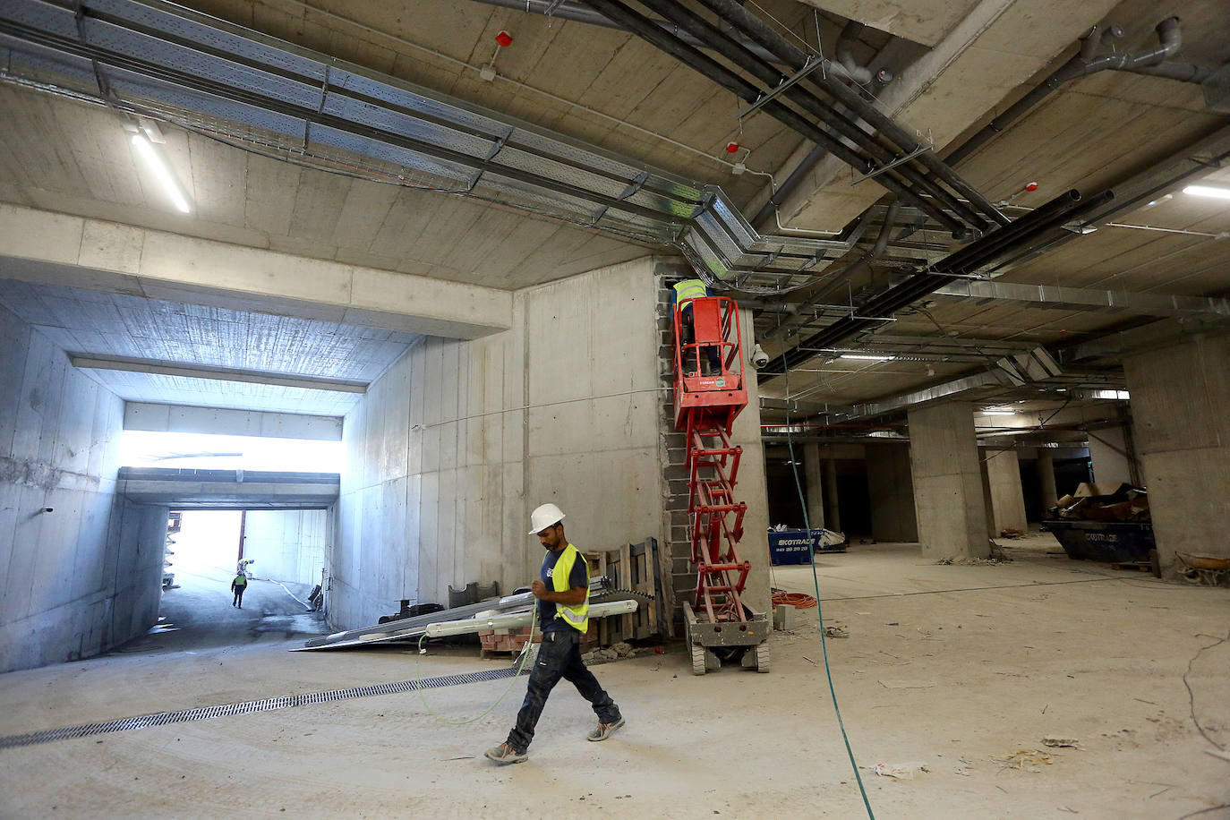 El estadio prácticamente está listo para acoger su estreno con todas las gradas completas en el Real Sociedad - Atlético de Madrid del próximo sábado 14