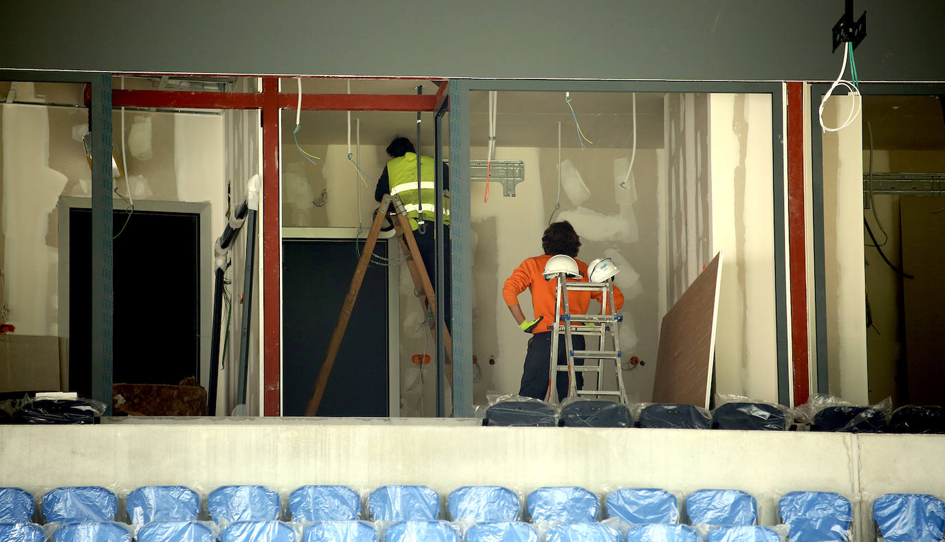 El estadio prácticamente está listo para acoger su estreno con todas las gradas completas en el Real Sociedad - Atlético de Madrid del próximo sábado 14