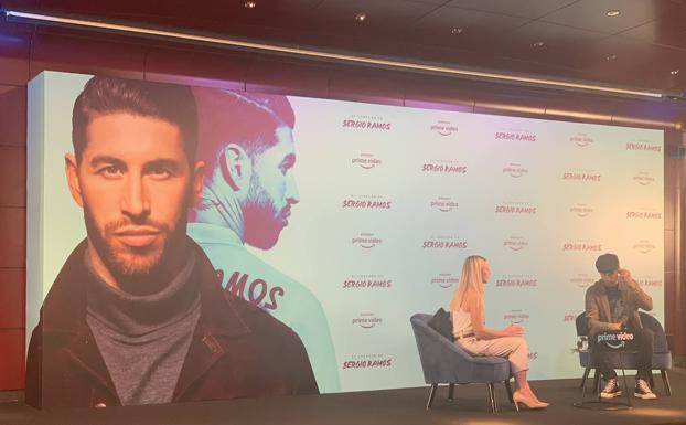 Sergio Ramos, durante la presentación del documental. 