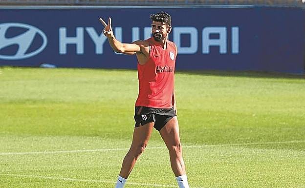 Diego Costa, esta semana en el Cerro del Espino. 