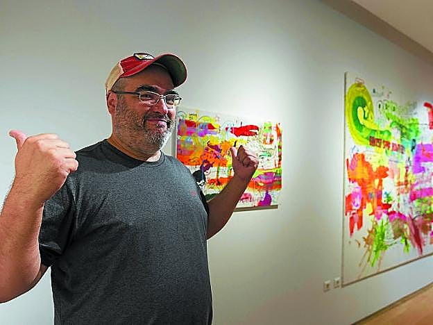 El artista de Hondarribia Judas Arrieta, ganador del Adour-Bidasoa.