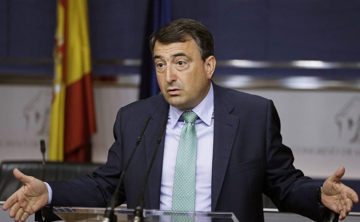Aitor Esteban, en una comparecencia en el Congreso de los Diputados.