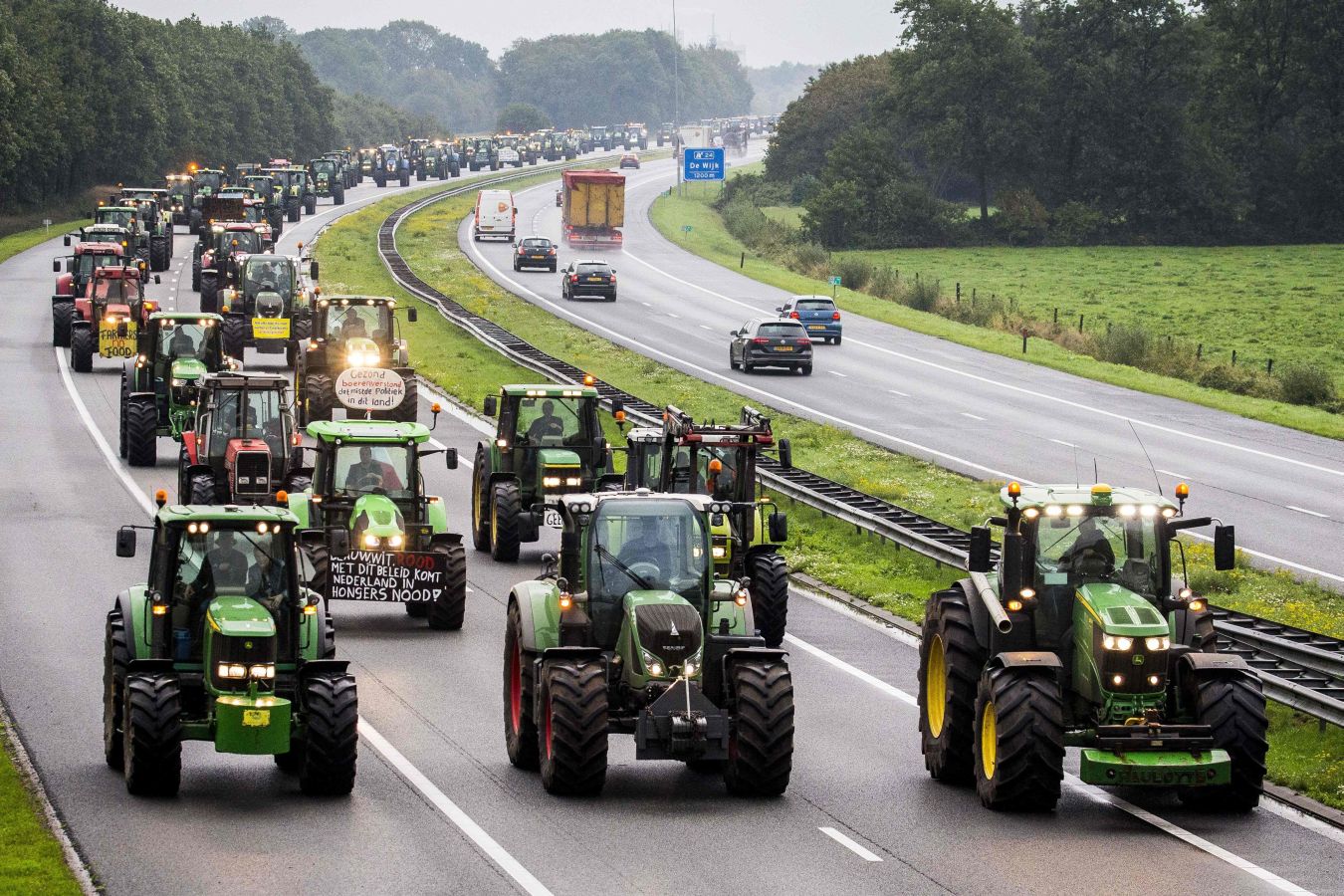 Protesta de los agricultores holandeses ante los problemas que tiene el sector agrícola