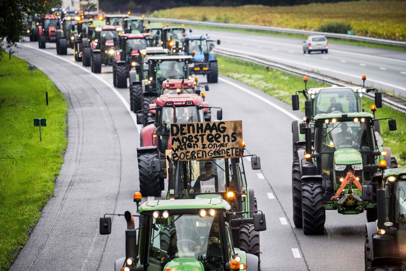 Protesta de los agricultores holandeses ante los problemas que tiene el sector agrícola