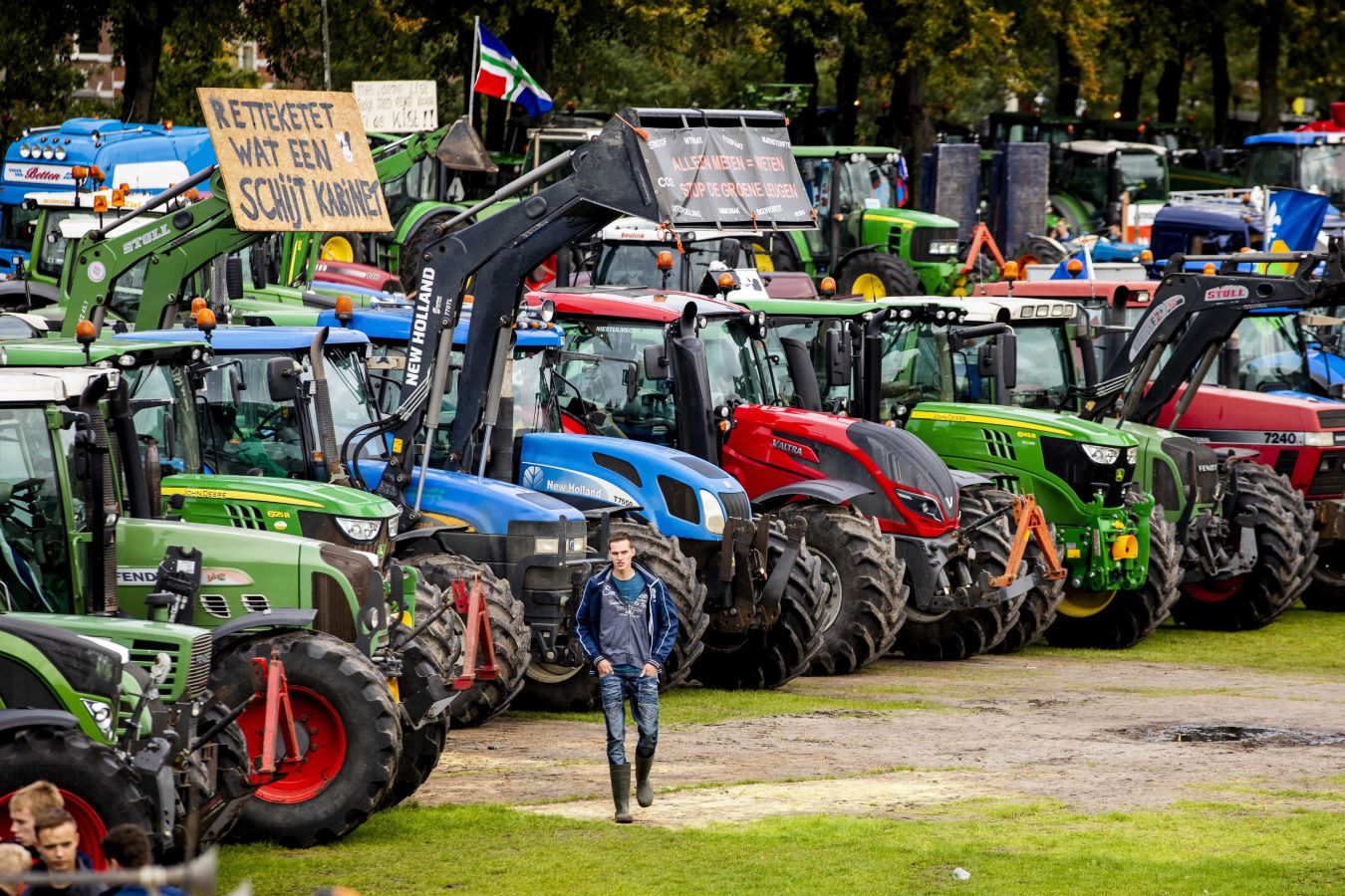 Protesta de los agricultores holandeses ante los problemas que tiene el sector agrícola