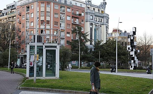 Medidor de contaminación en San Sebastián.