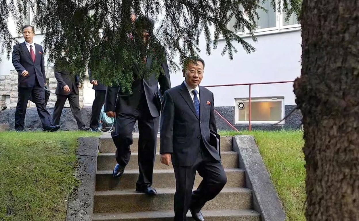 El jefe negociador norcoreano, Kim Myong-gil
