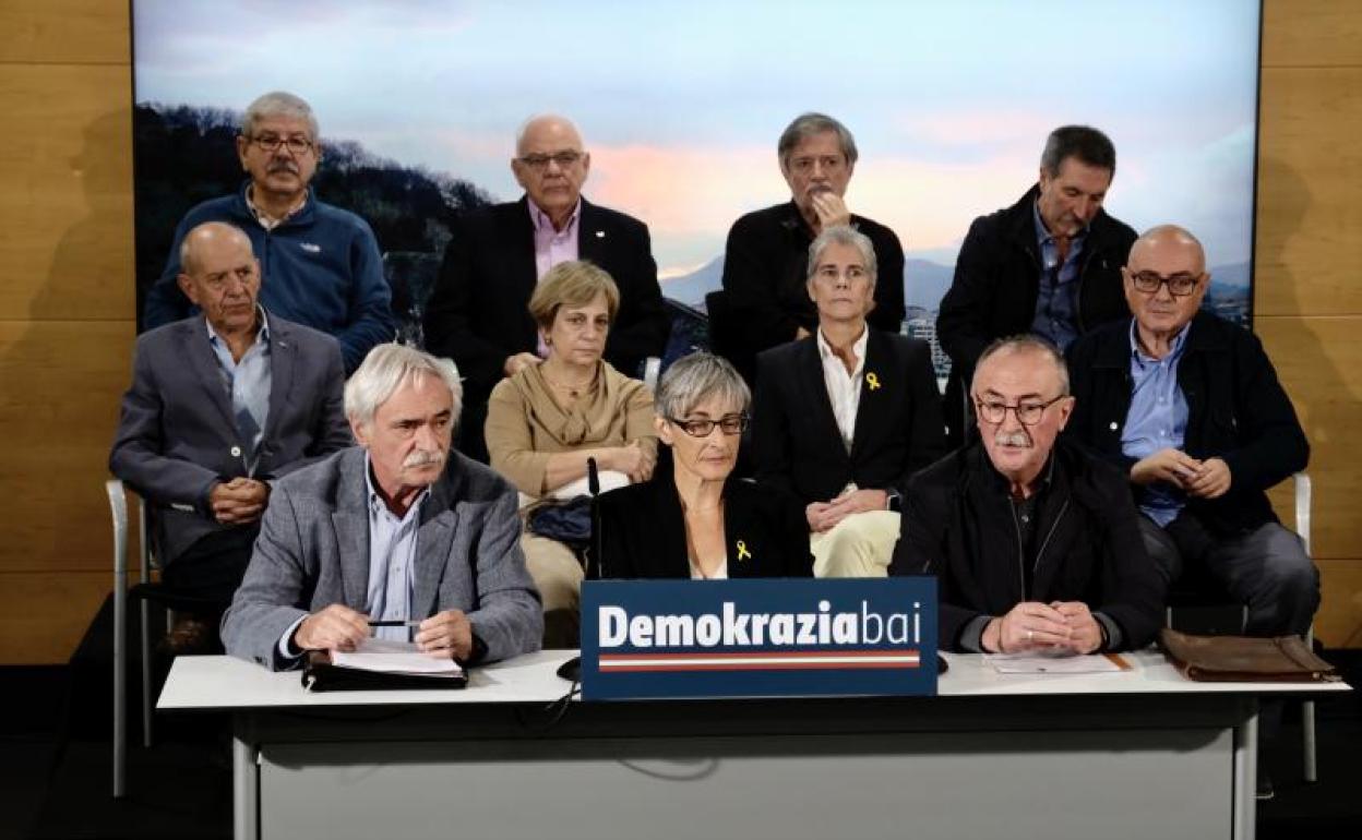 Rueda de prensa de Demokrazia Bai. 