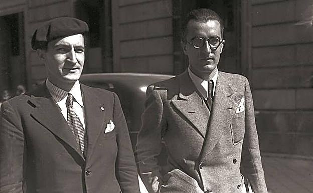 El lehendakari Aguirre, a la izquierda, en 1936. 