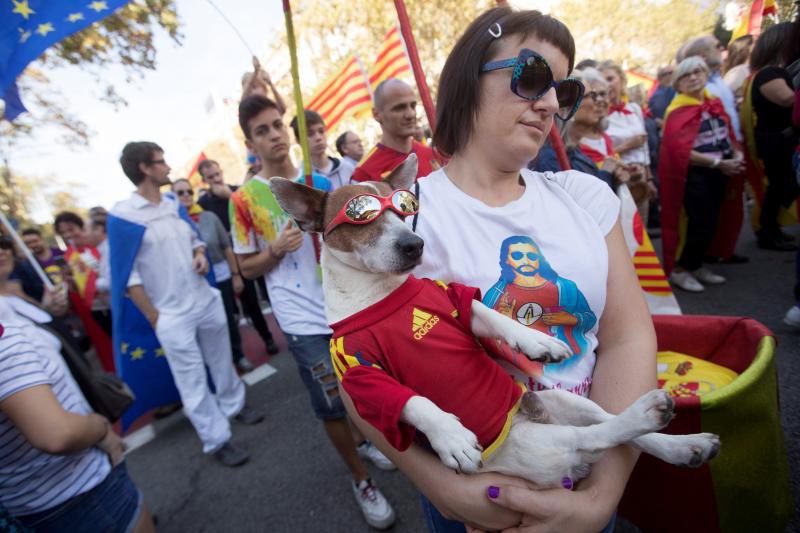 Fotos: Masiva marcha en Barcelona por la unidad de España