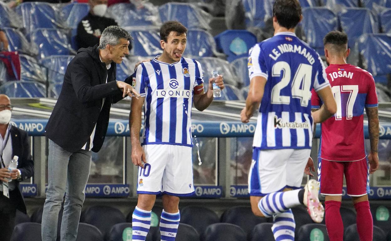 Imanol Alguacil durante el Celta - Real Sociedad. 